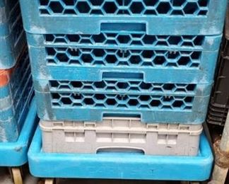 Dish Crates With Cart