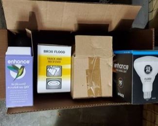 Box Of Various Light Bulbs