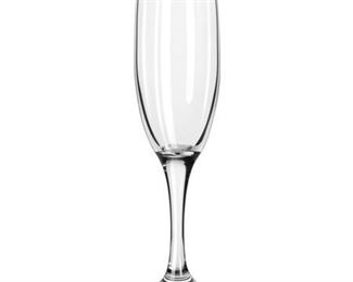 (24) Libbey Embassy Stemmed Champagne Fluted Wine Glass Clear, 6 oz., 2" Top Diameter x 2.75" Bottom Diameter x 8.125"