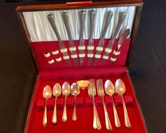 1900s Simeon L and George H Rogers Stainless Set for Six