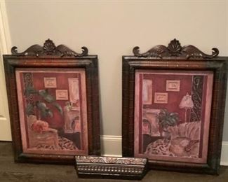 Fireplace Picture Set with Shelf