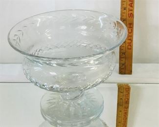 Antique glass pedestal compote 