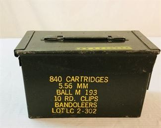 Small military metal ammunition box 