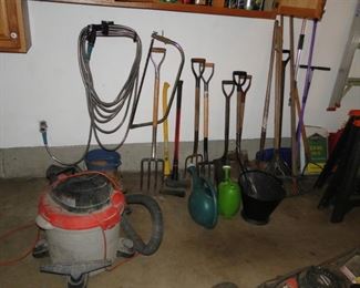 Yard tools and shop vac