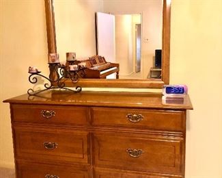 Solid pine dresser and mirror