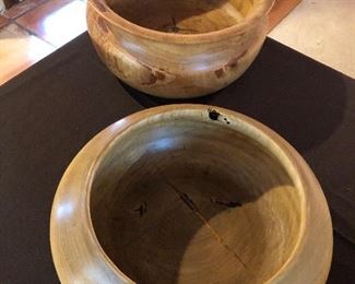 Hand made wood bowls