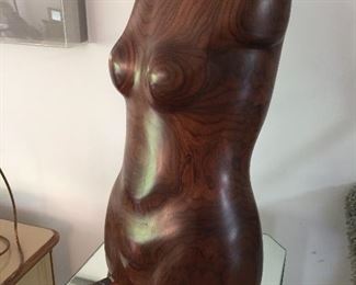 Cocobolo Wood Sculpture “Thalia,” by Edwin H Lombard 
