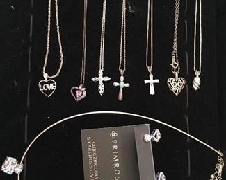 Sterling necklaces and earrings