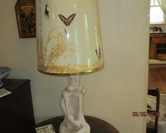 Rebecca at the Well Van Briggle lamp with original shade