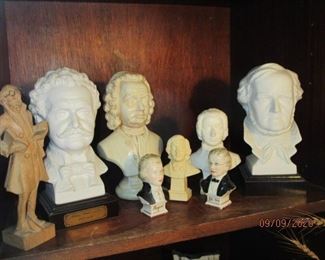 Composer busts - two are Goebel