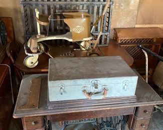 Treadle Sewing Machine/Antique Baby Walker