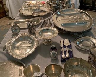 This is all the silver that is left.    A few beautiful large trays left - all 50% off