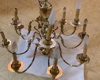 Brass Chandelier    two tier    was $140   now $70.  00  make offer!!!!!!