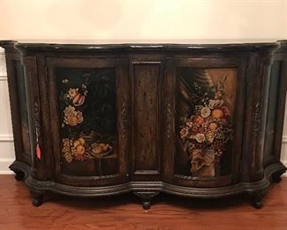 Large hand painted buffet cabinet purchased from Knoxville Wholesale Furniture