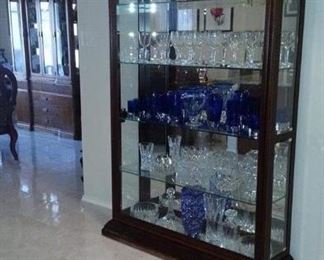 Beautiful mahogany glass and mirror curio cabinet