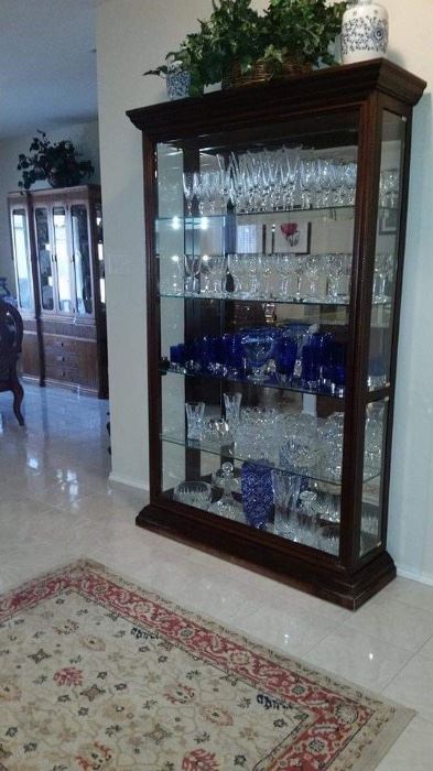 Beautiful mahogany glass and mirror curio cabinet