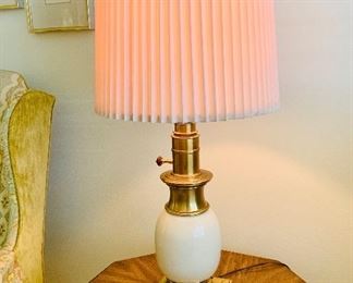 Stiffel porcelain and brass lamps.