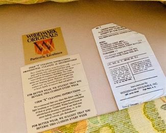 Woodmark Originals pair of mid century wingback chairs.