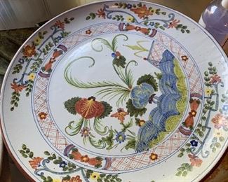 Handpainted pottery plate 