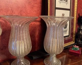 Murano Glass candle vases