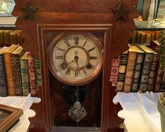 antique tiger oak clock