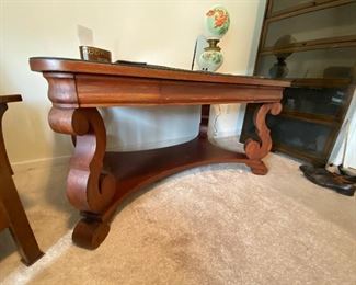 EMPIRE Mahogany One Drawer Library Table or Desk