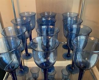 One dozen water goblets 