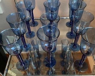 One dozen wine goblets