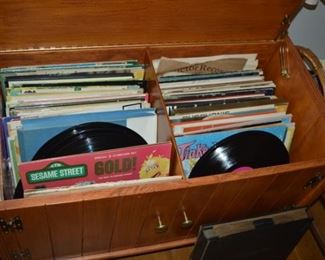 Kids records and rock albums