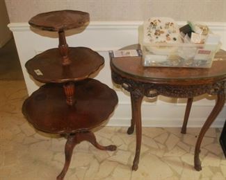 Three Tier Table / Vintage Accent Table