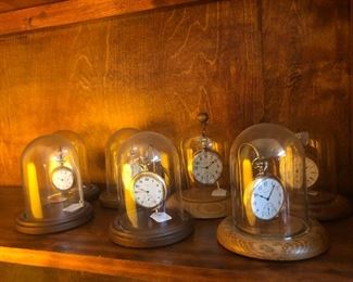 Vintage pocket watches and domes - all are gold filled 