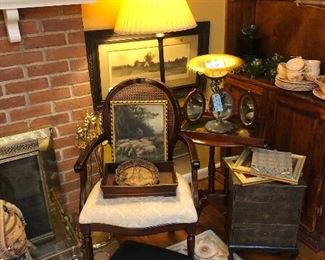 Antique furniture and decor