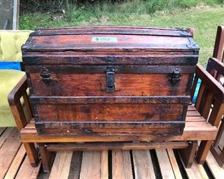 Antique dome top chest 