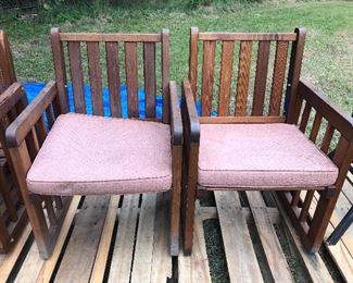 Vintage teak outdoor chairs 