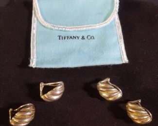 2 Sets of Sterling Silver Earrings by Tiffany Co.
