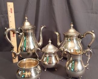Vintage Sterling Silver 5Piece Tea Coffee Set