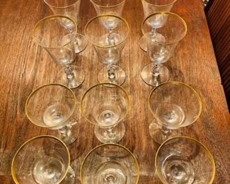 ITEM 59: VINTAGE WINE & WATER GLASSES