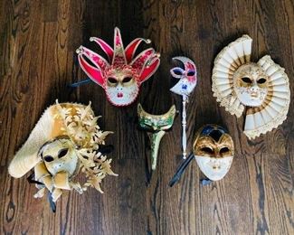 ITEM 65: VENETIAN HAND PAINTED MASKS - Made in Italy. 