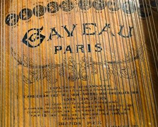 ITEM 1: GABRIEL GAVEAU PIANO - Inlaid Marquetry. From early 1900's. Ivory keys. Dimensions: 58"W x 80"L x 40"H.