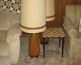 Retro lamps and occasional table