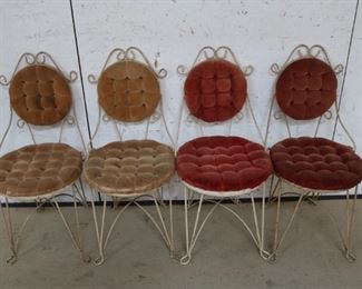 Lot #9 - Set of 4 Ice Cream Parlor Chairs 33 1/4" x 16 1/2"