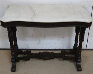 Lot #12 - Victorian Rosewood Marble Top Table 36 1/4" x 26 1/4" x 20"