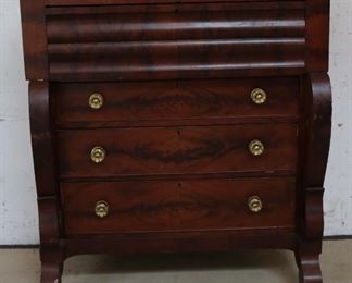 Lot #16 - Early Empire Graduated Drawer Chest - as is broken trim 43' x 48" x 21"