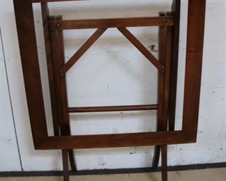 Lot #29 - Antique Fireplace Screen Folding Table - as is 27" x 27" x 28"