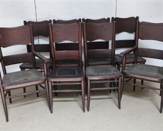 Lot #39 - Set of 8 Antique Chairs
