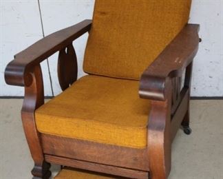 Lot #42 - Vintage Morris Reclining Chair Very Rare w/pullout footrest