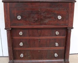 Lot #59 - Victorian Paw Foot Butler Chest 43" x 24" x 57"