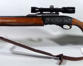 Remington Model 11-87 Premier 12 ga Shotgun SN# PC805367, With Bushnell Banner Scope, Scroll Work, And Padded Leather Sling