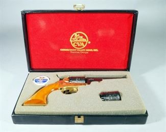 Connecticut Valley Arms .32 Cal 6-Shot Black Powder Pistol SN# A 28220, With Extra Cylinder, Both Cylinders Have Colt Stamp, In Hard Case