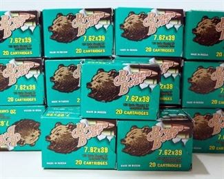 Brown Bear 7.62x39mm Ammo, Approx 300 Rounds